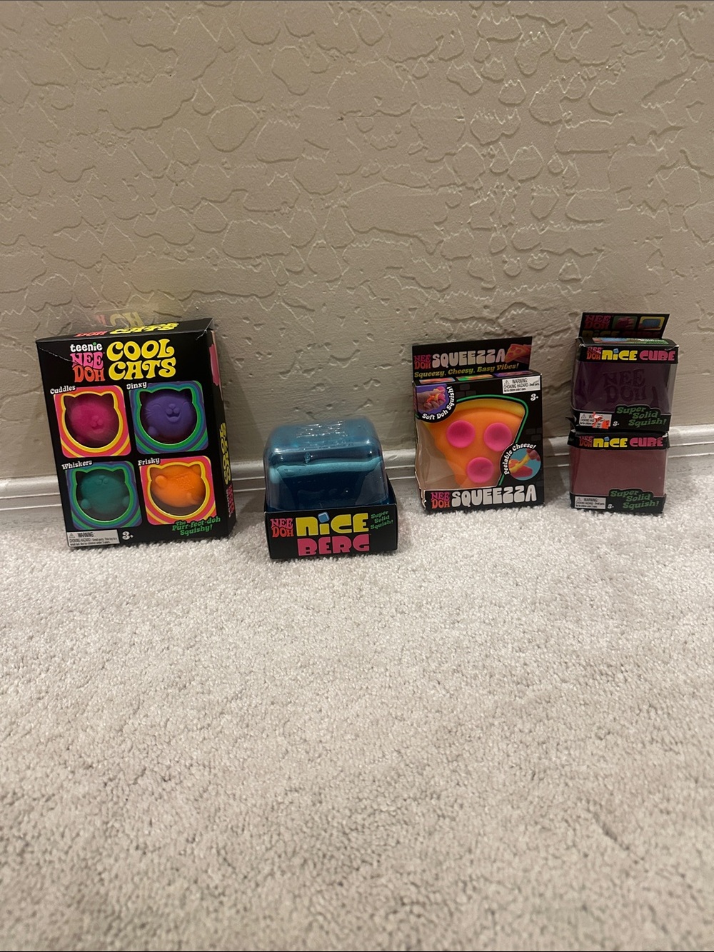 Needoh Cool Cats Squishy Toy Set - Multicolor Sensory Pack